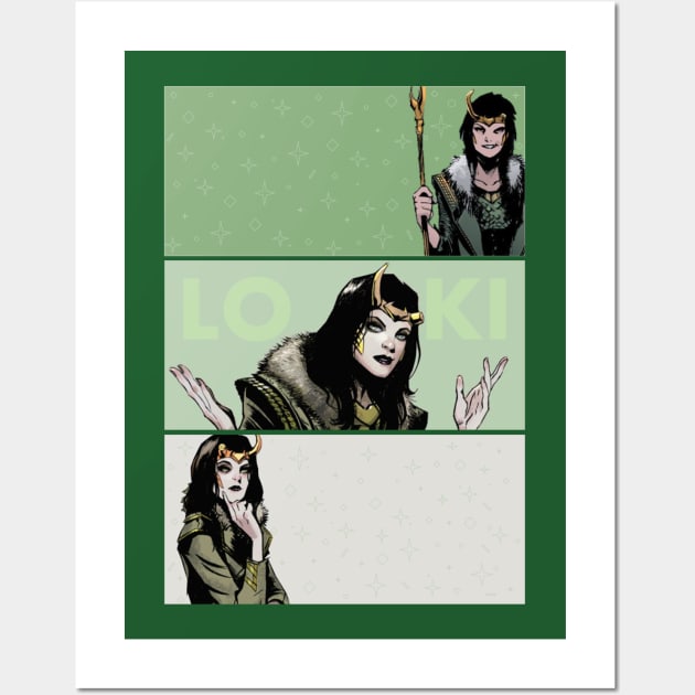 Loki Comic Panels Wall Art by DamageTwig